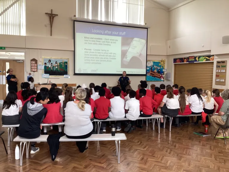 kent police visit at st botolphs primary school